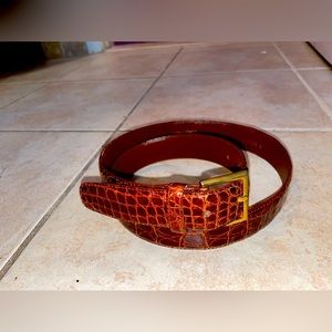 VTG!! Bullock&Jones Men’s Size 36 Genuine Brown Crocodile Belt🐊